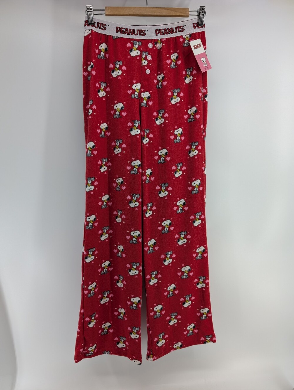 Peanuts Women's Red Snoopy Lounge Pants Size M Soft Knit